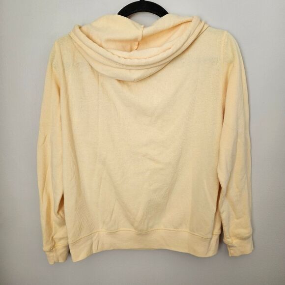 Nickelodeon Hooded Sweatshirt Spongebob Sketch Graphic Light Yellow Black Casual - Picture 3 of 7